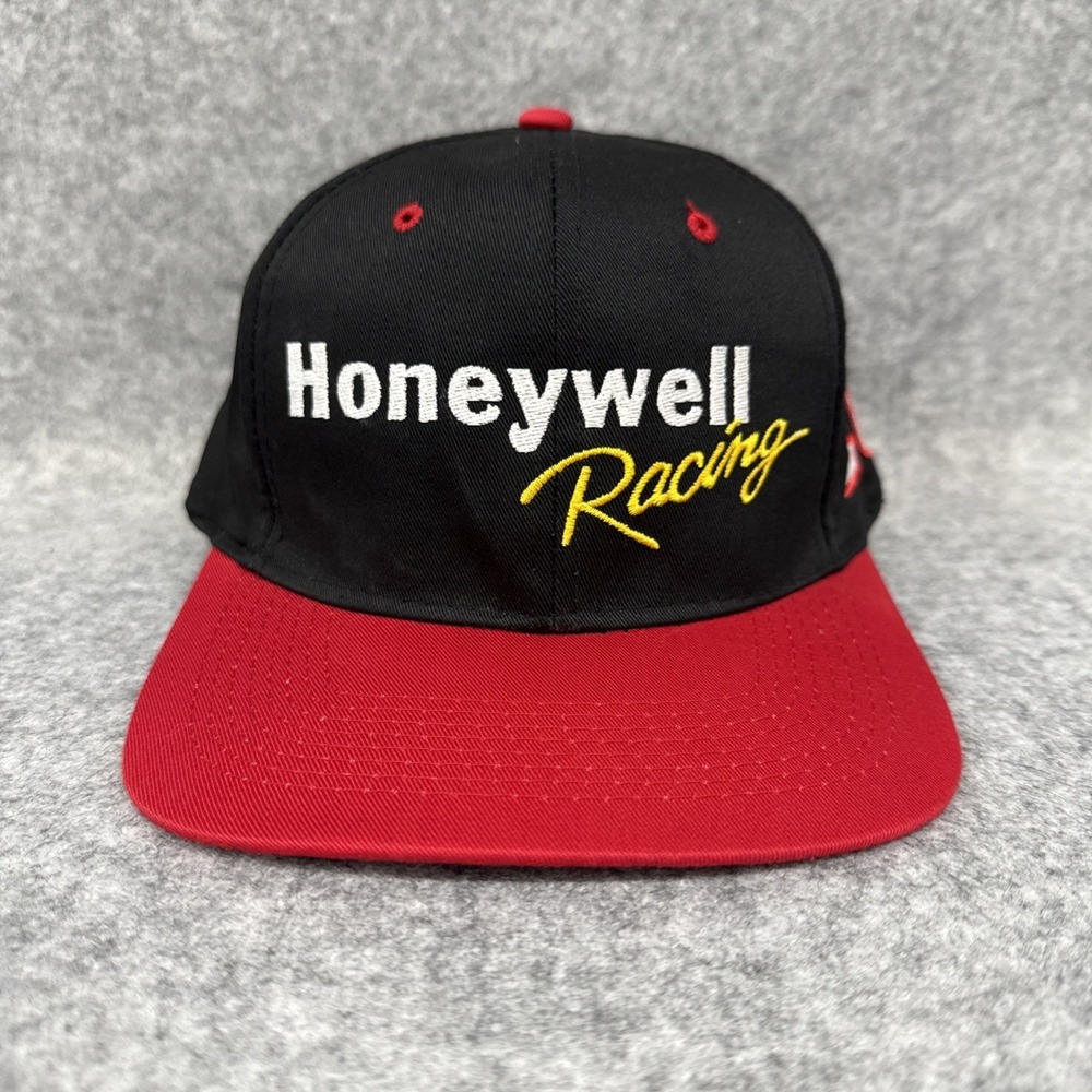 Honeywell Racing Hat Cap Snap Back Mens One Size Black Red Motorsports Number 10